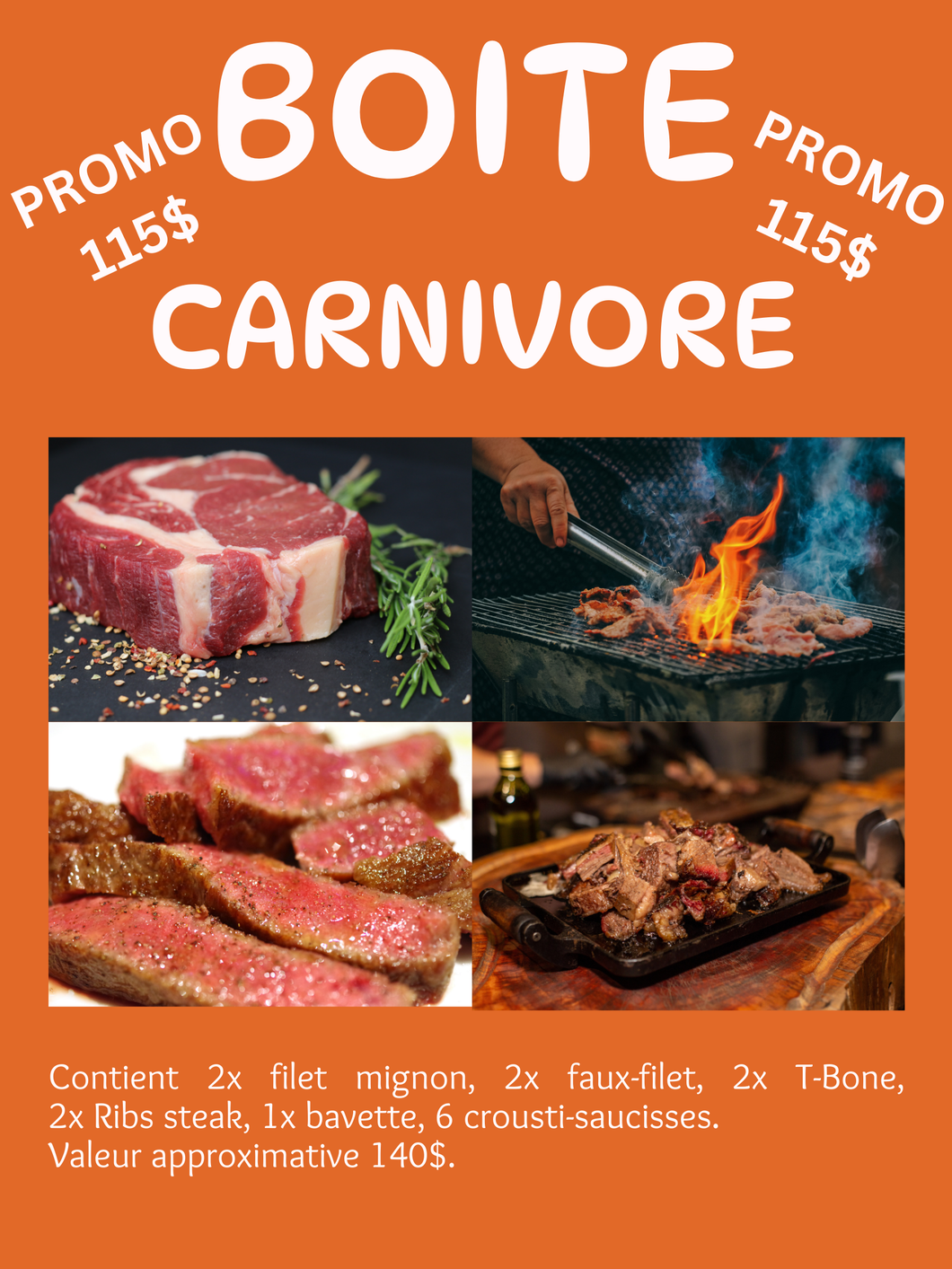 Boîte Carnivore bœuf